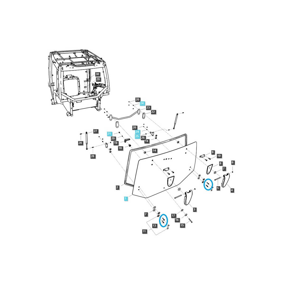 Schraube / M8 x 1,25 x 30mm / LS XU6168 / S220803011 / 40071691