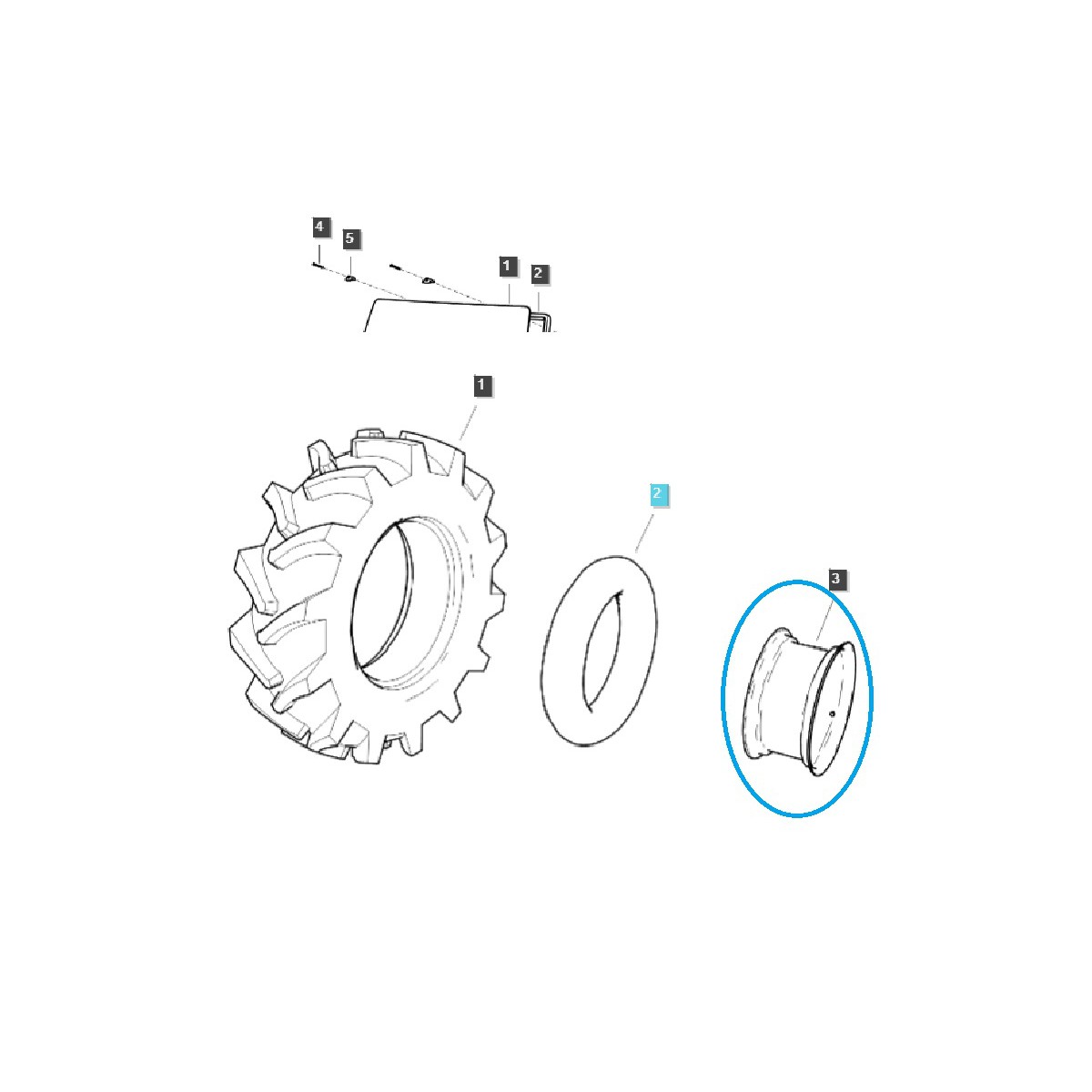 Rim W8 x16_LI / TRG490 / LS Tractor / 40408243