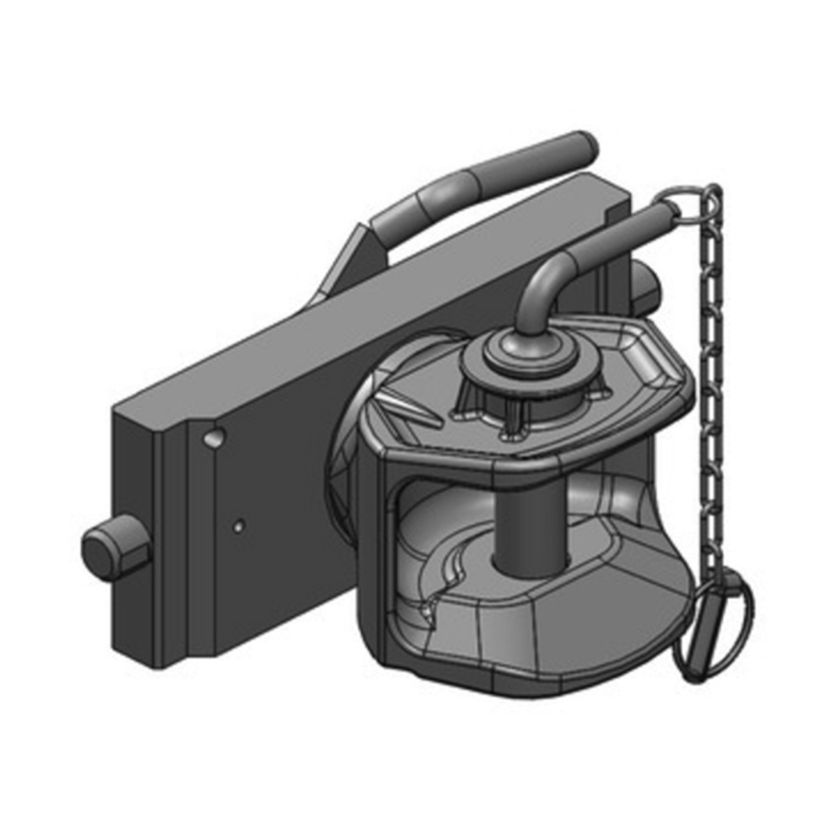 copy of Manual upper sliding hitch with adapter plate for LS MT5 Scharmueller