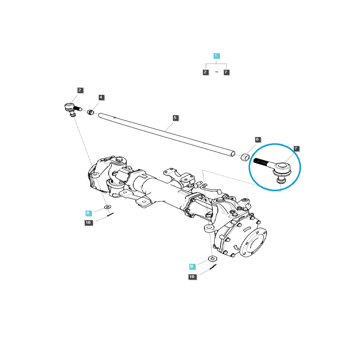 Embout de tige / 120 mm / droit / G610 / A1610036 / 40420965