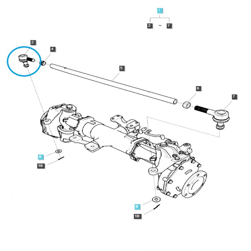 embouts de biellette de direction - Rotule de direction / 120 mm / Gauche / LS MT3.40 / MT357 / G610 / A1610035 / N° 40425610