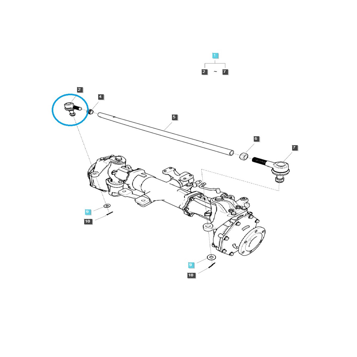 Embout de tige / 120 mm / gauche / G610 / A1610035 / 40425610