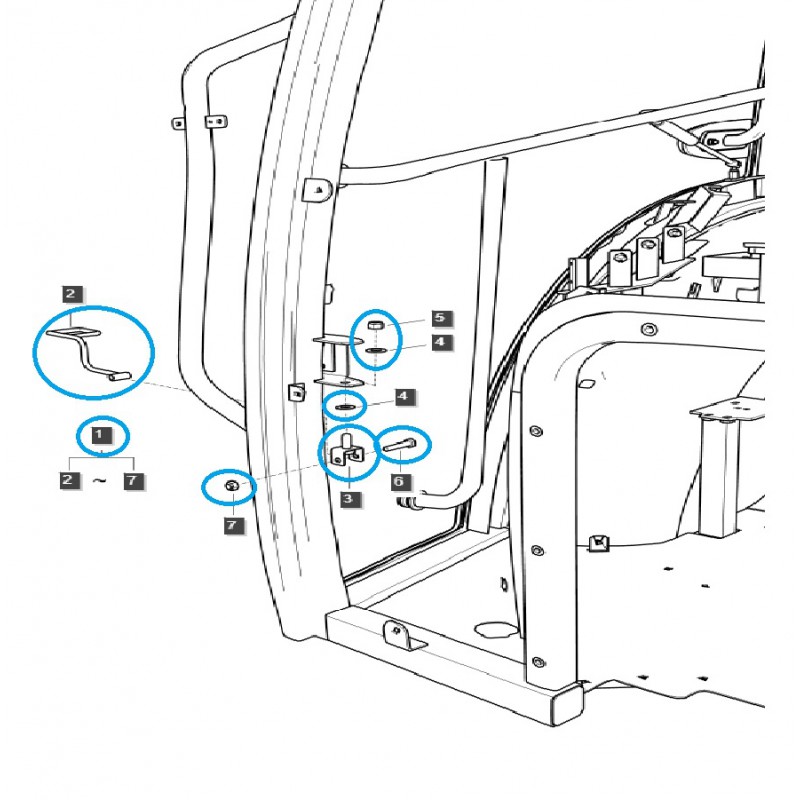 piezas para ls - Cerradura de puerta entreabierta / Tractor LS / n.º 40374153