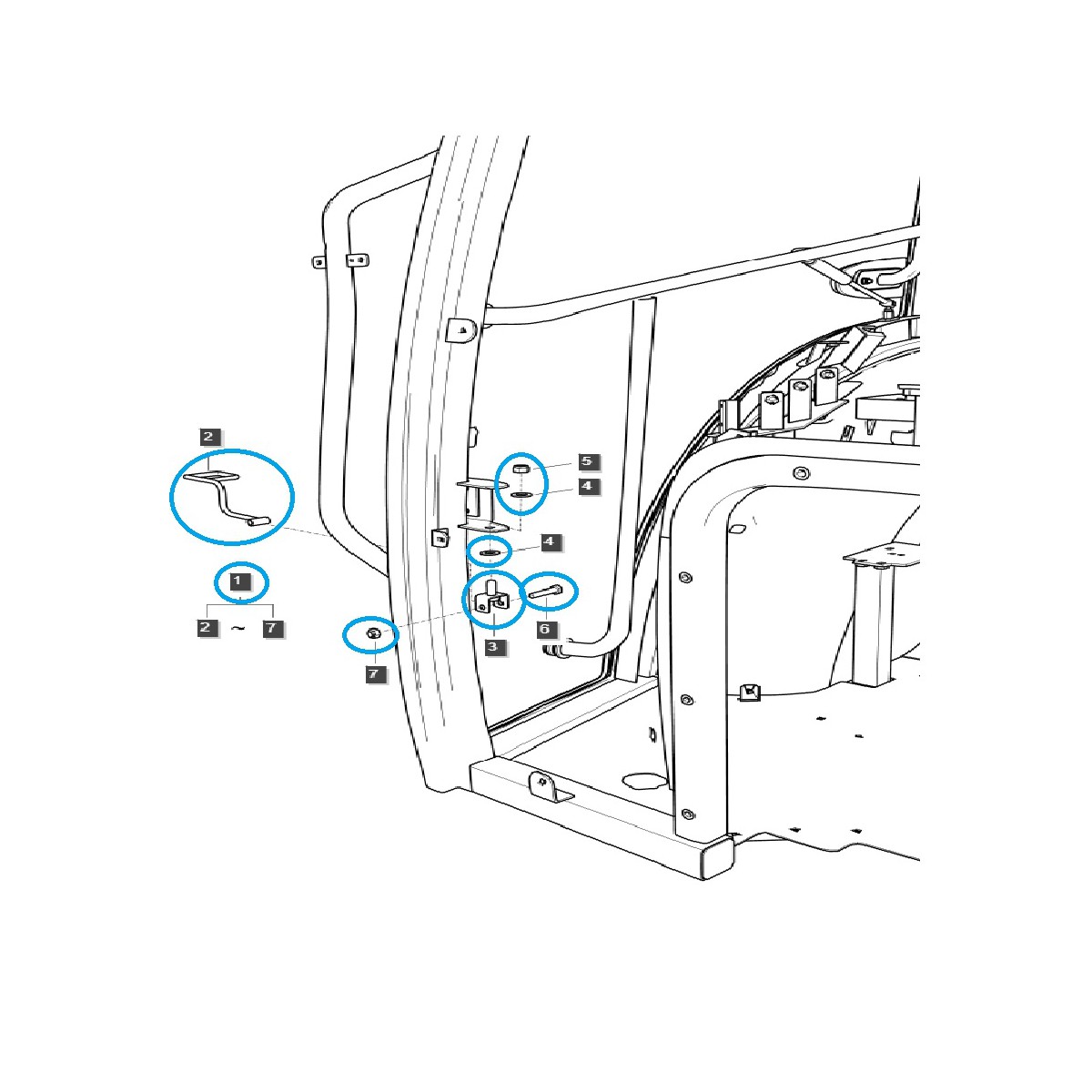 Blokada półotwartych drzwi / LS Tractor / 40374153