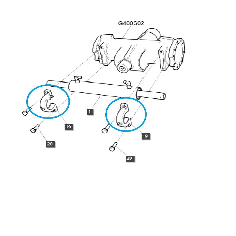 díly pro ls - Uložení válce řízení / TRG630 / Traktor LS / Č. 40419456