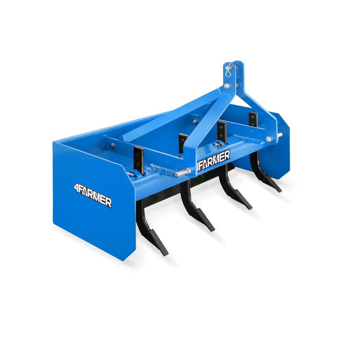 Niveleuse, niveleuse pour tracteur 4BS 123 cm 4FARMER (bleu)