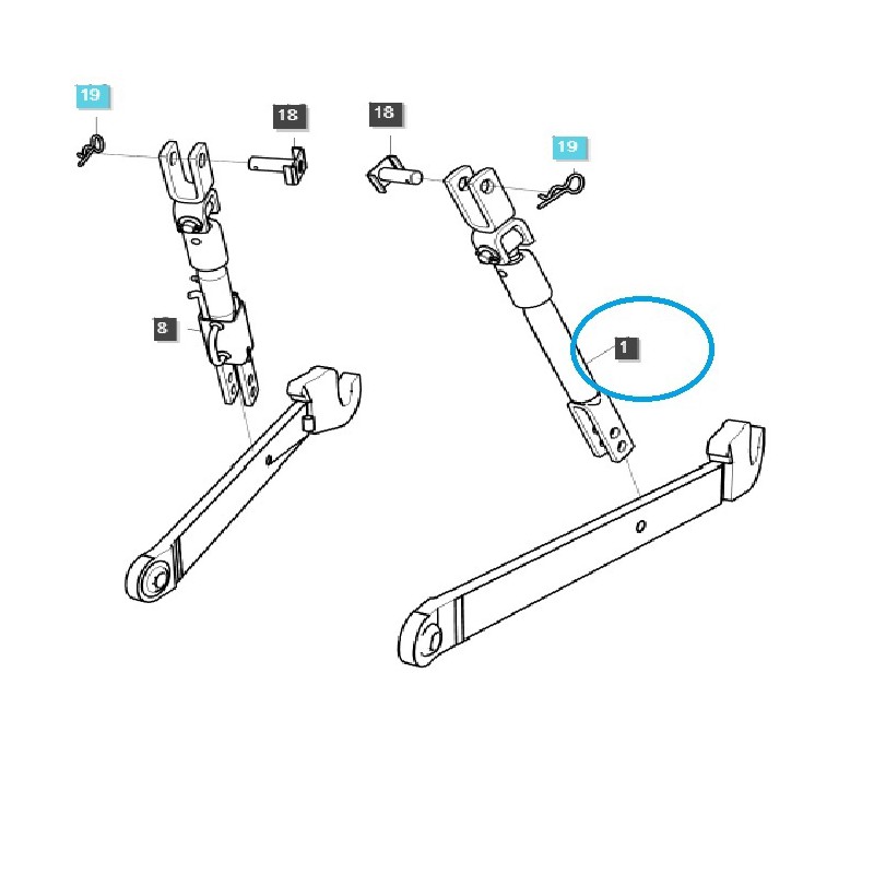 díly pro ls - Zvedací rameno závěsu - levé G896 A1896528 / LS Traktor / 40346539