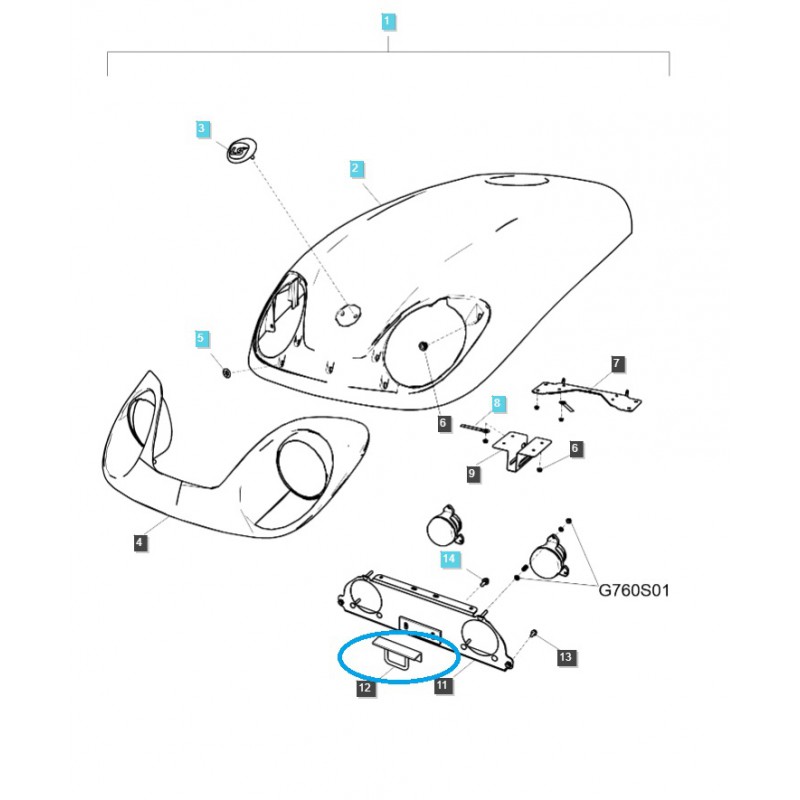 czesci do ls tractor - Zaczep maski / przód / TRG830 / LS Tractor / 40195196