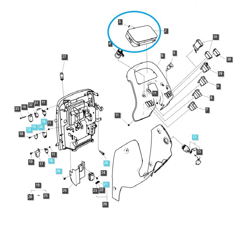 díly pro ls - Přístrojová deska / palubní deska / TRG750 / LS Tractor / č. 40308968