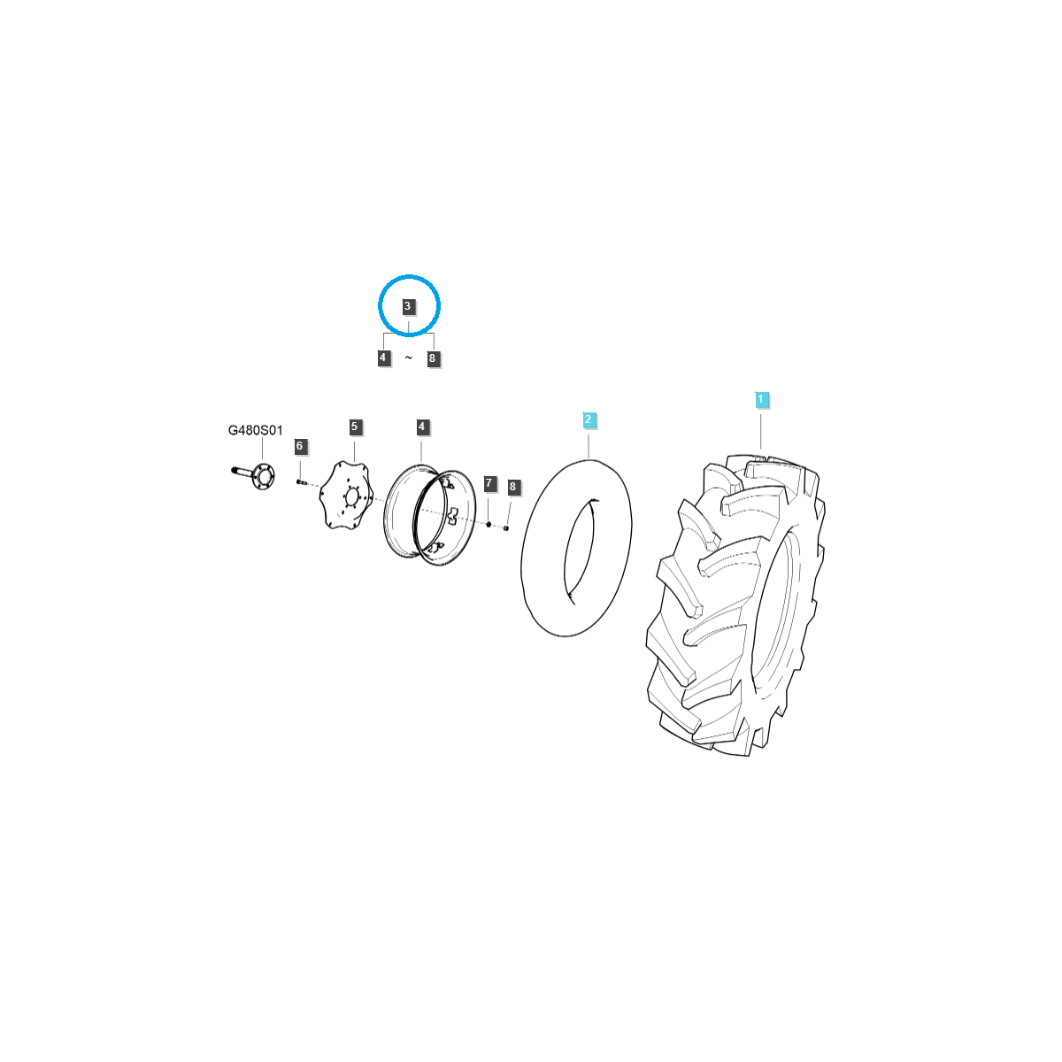 copy of Rim W10x24 / TRG490 / Ls Tractor 40408204