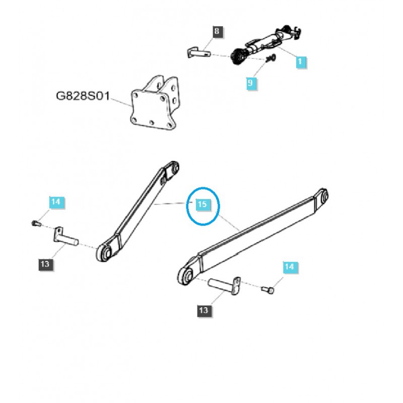 díly pro ls - Lasza, tříbodové zvedací rameno LS 40379143
