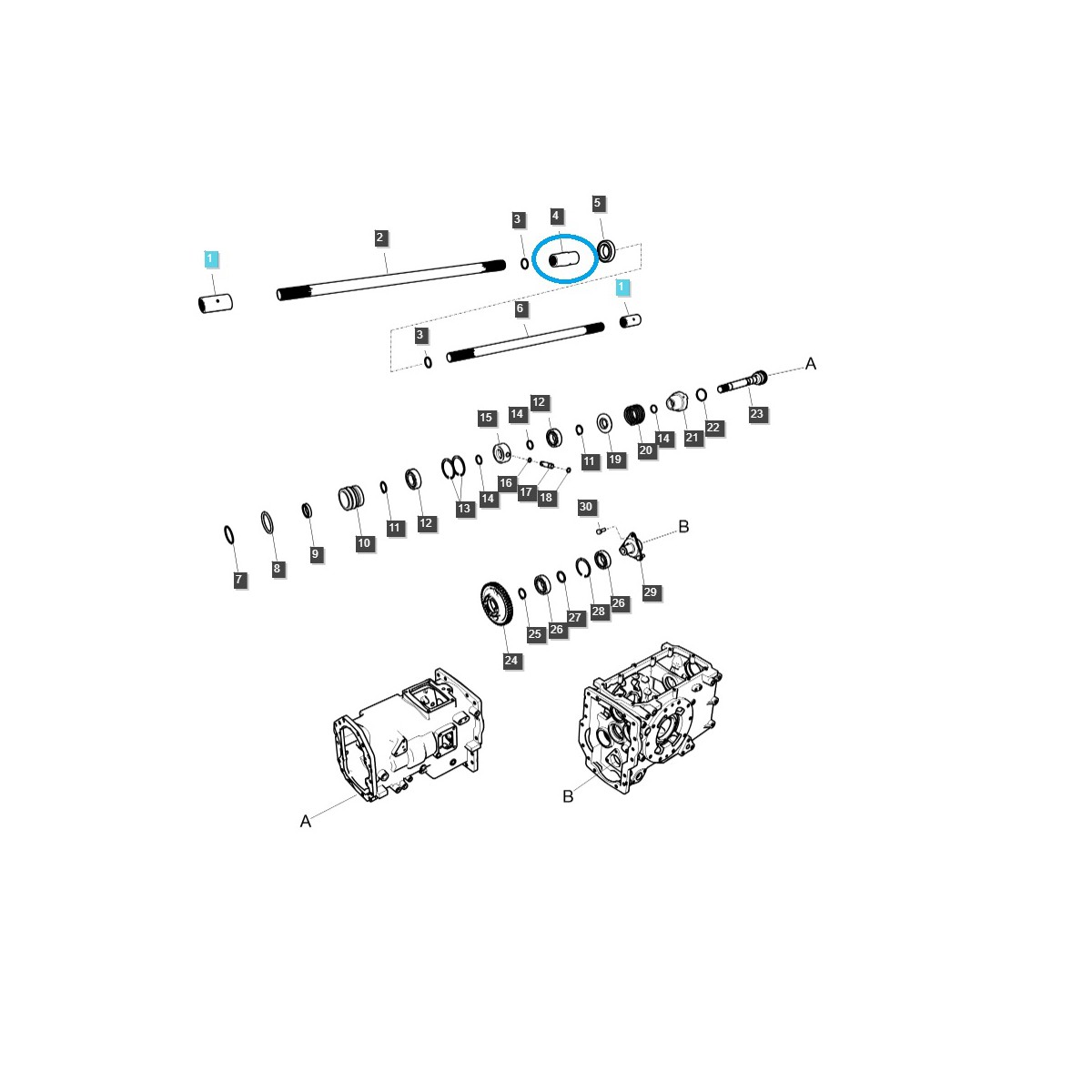 Conector de eje de transmisión / 20T / 4WD / LS PLUS70 / LS PLUS80 / LS PLUS90 / 40031409