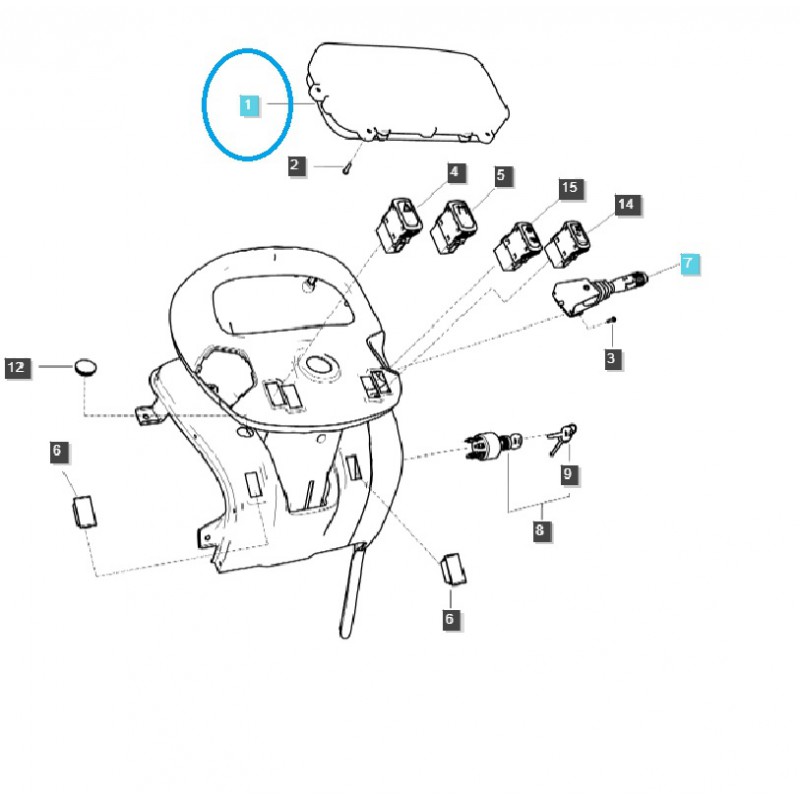 pièces pour ls - Tableau de bord / tableau de bord / TRG750 / Tracteur LS / no.