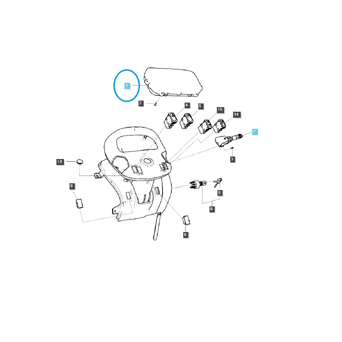 Panel de instrumentos / salpicadero / TRG750 / LS Tractor / no 40450818