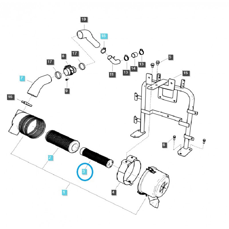 díly pro ls - Vzduchový filtr / TRG190 / LS Traktor / 40269343