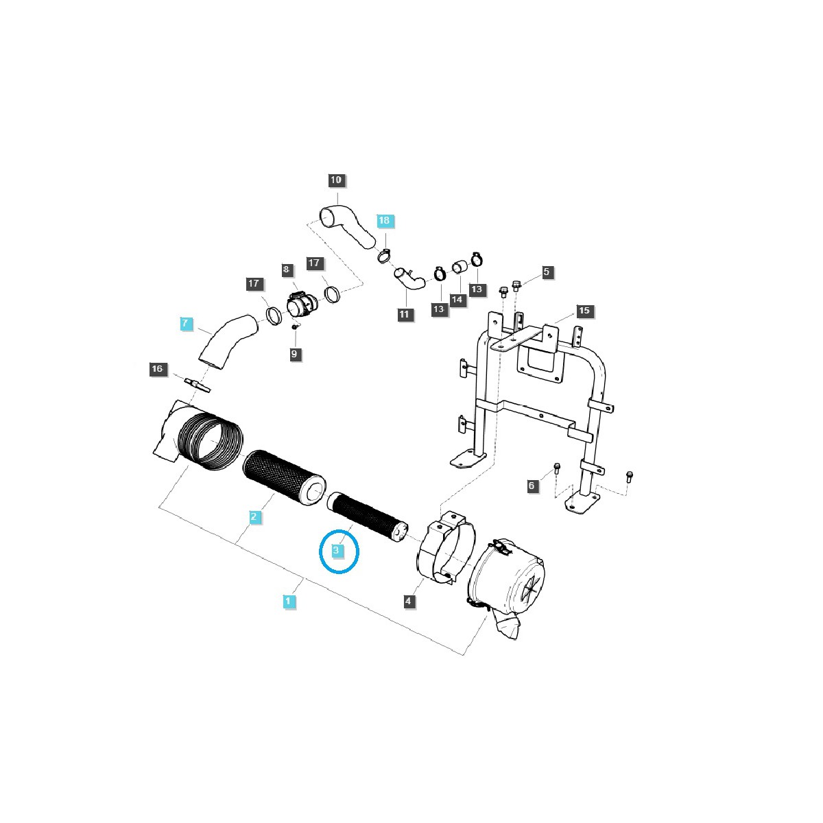 Luftfilter / TRG190 / LS Traktor / 40269343