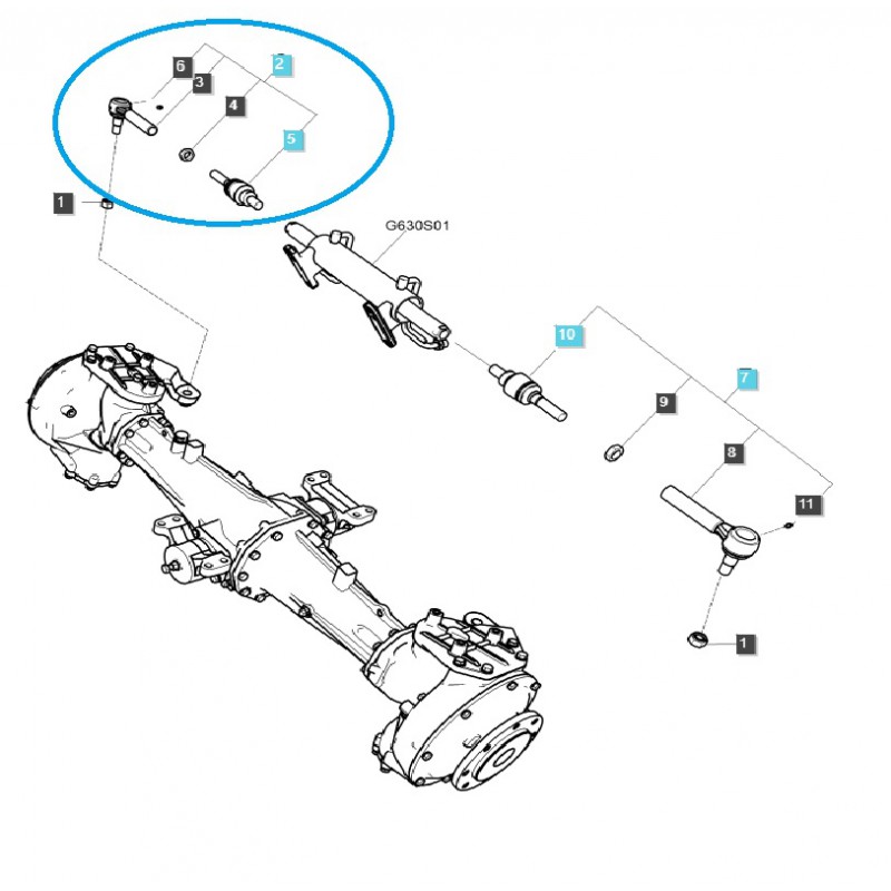 konce spojovací tyče - Koncovka řízení / Pravá / Traktor LS / Č. 40340337