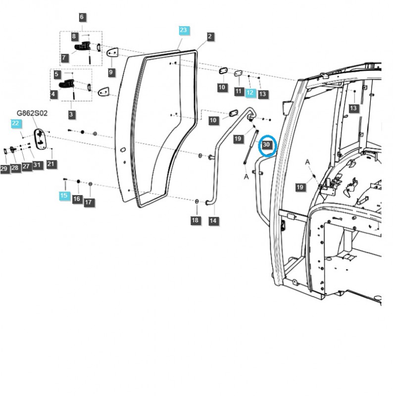 pièces pour ls - Bouteille à gaz / TRG862 / Tracteur LS / n° 40448166