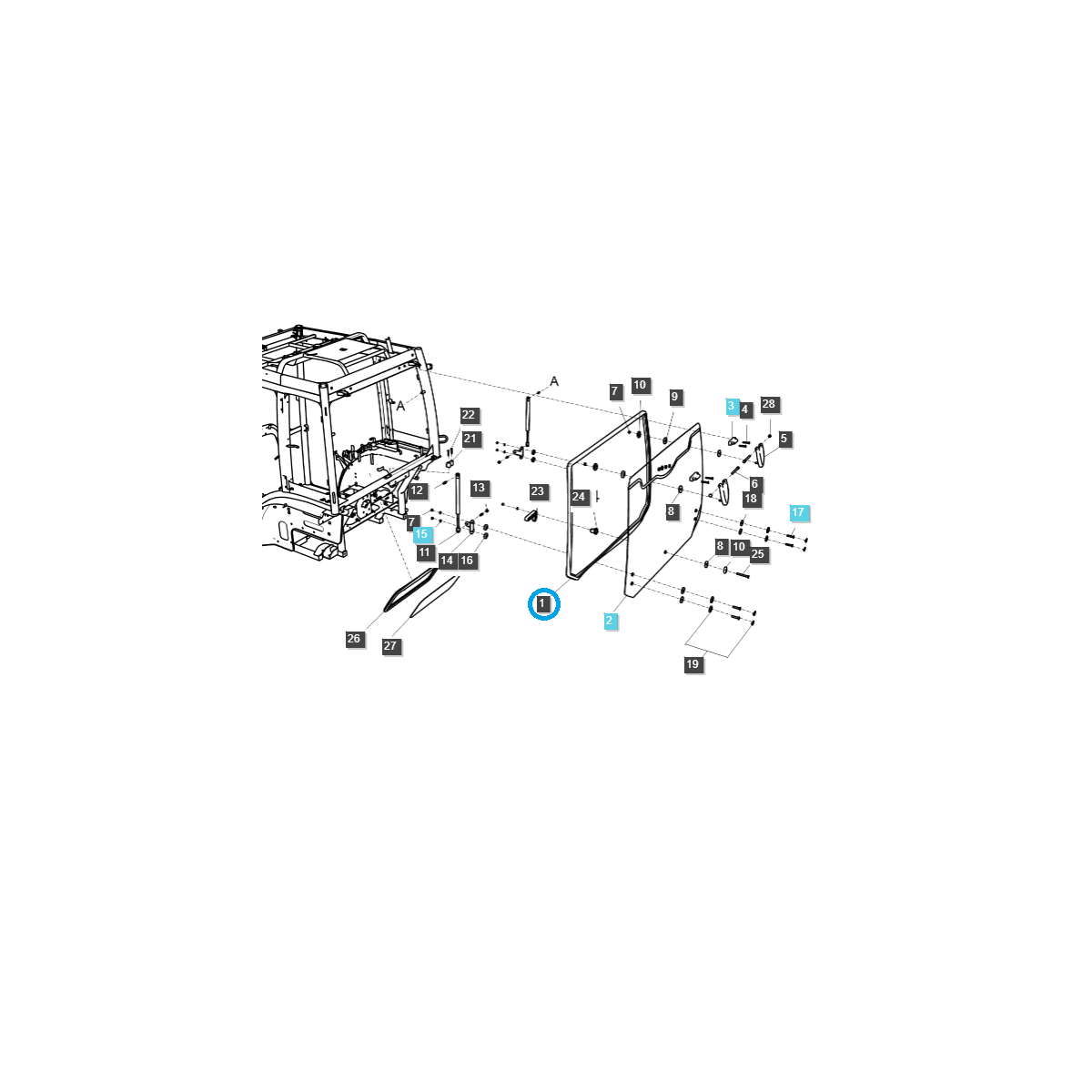 copy of Kabinenfensterdichtung / TRG863 / Ls Traktor 40255028