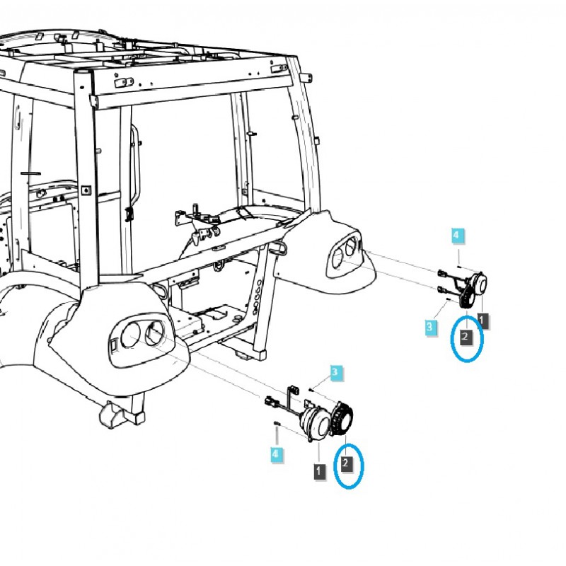 teile fur ls - Lampe LED (Bremslicht) / TRG760 / LS Traktor / 40281122