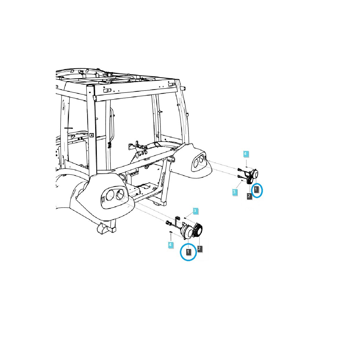 Feu LED (arrière) TRG760 / LS Tracteur / 40281123