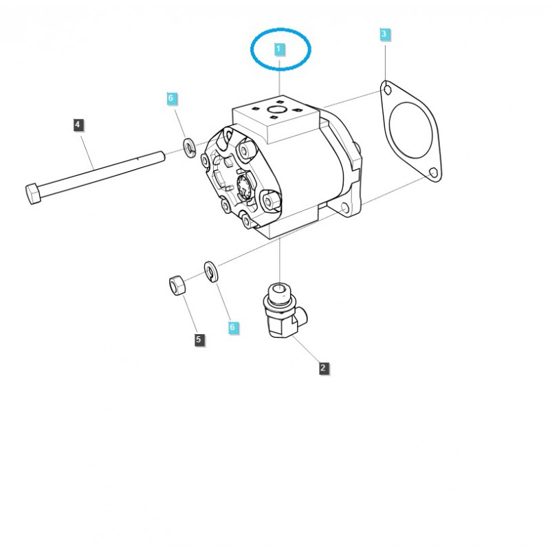 hydraulikpumpen - Hydraulische Servopumpe / 10/CCW / MT3 / TRG360 / LS Traktor / Nr. 40413113