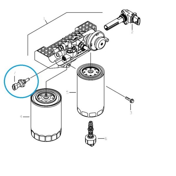 Czujnik temperatury paliwa CN / LS Tractor / nr 40335469 | Traktor.com.pl