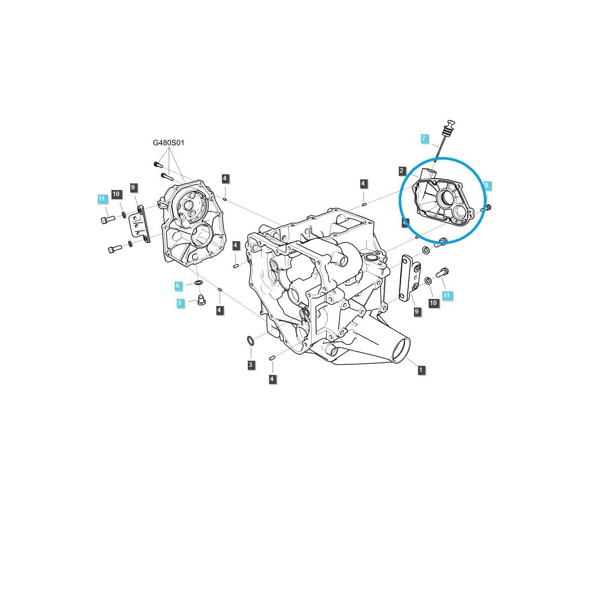 Kryt převodovky R/PTO (HST) TRG280 / MT1.25 / LS Traktor / 40336394