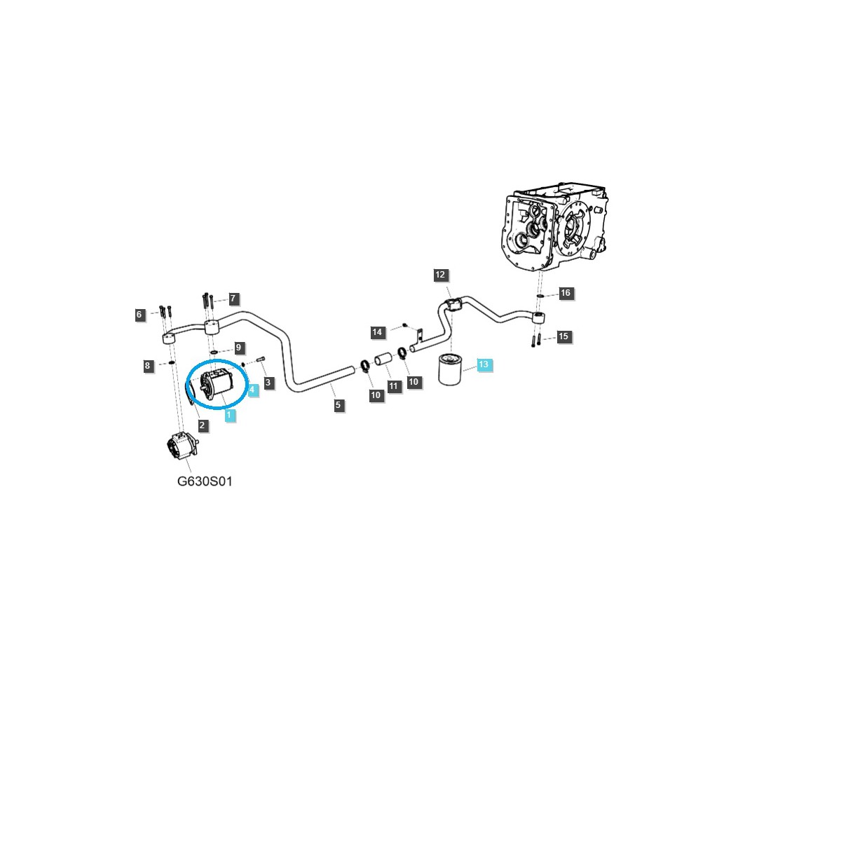 Hydraulické čerpadlo / 20/CW / TRG823 / Traktor LS / č. 40310029