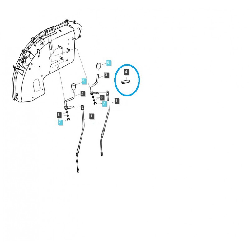 czesci do ls tractor - Korek, dźwigni rozdzielacza TRG827 / LS Tractor / 40279018