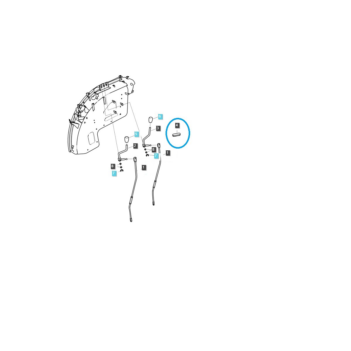 Stecker, Verteilerhebel TRG827 / LS Traktor / 40279018