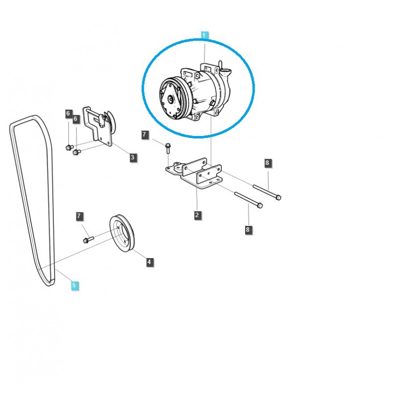 teile fur ls - Klimakompressor TRG865 / LS Traktor / 40440985