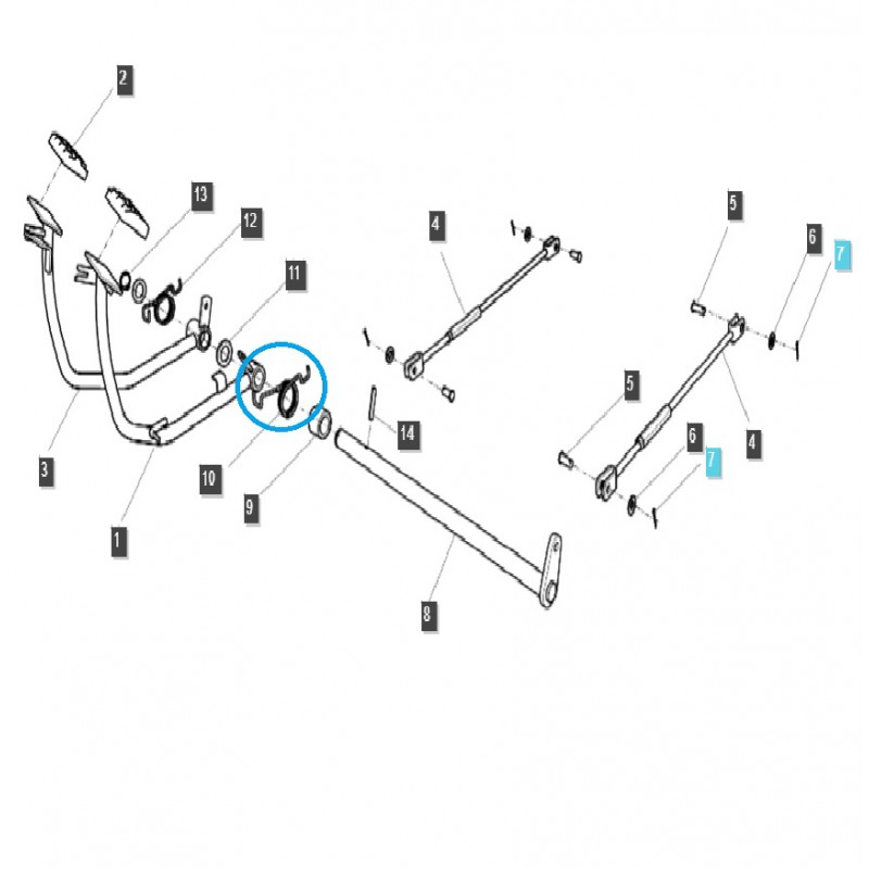 pružiny - Torzná pružina brzdy / TRG670 / Traktor LS / č. 40292272