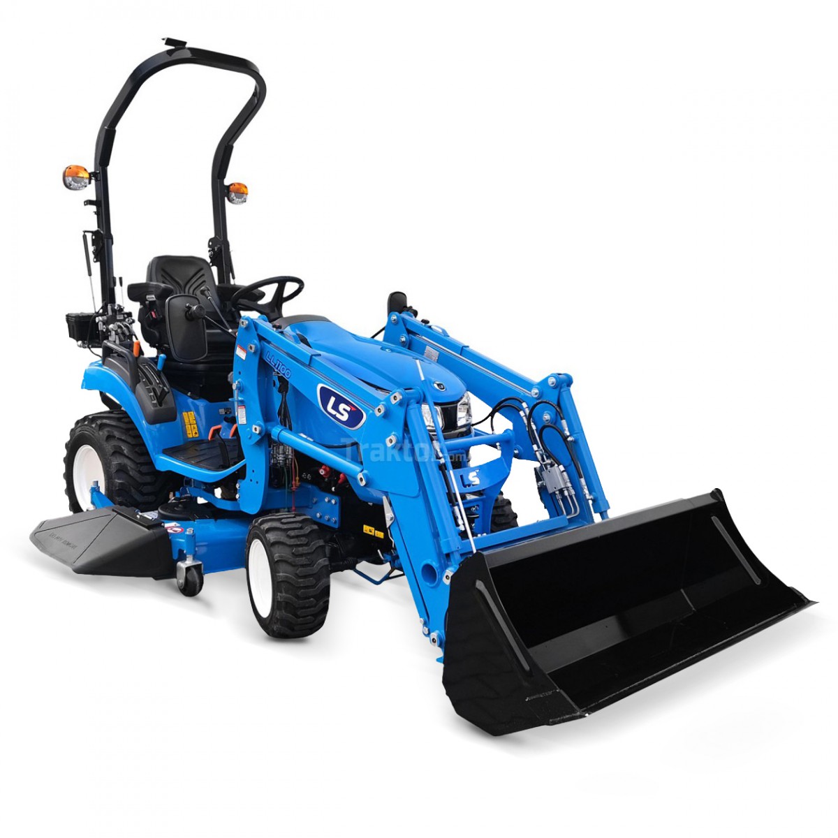 Tracteur LS MT1.25 4x4 - 24,7 CV / IND + TUR LL1100 chargeur + LM1160 tondeuse