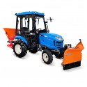 Cost of delivery: LS Tractor XJ25 HST 4x4 - 24.4 HP / CAB + Vario arrow snow plow 150 cm, hydraulic 4FARMER + 200L Dexwal spreader