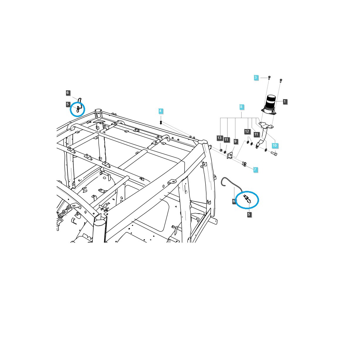 teile fur ls - Signallampenfassung TRG760 / LS Traktor /40007128
