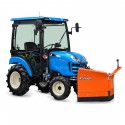 Cost of delivery: LS Traktor XJ25 HST 4x4 - 24,4 HP / CAB + Vario šípový snežný pluh 150 cm, hydraulický 4FARMER