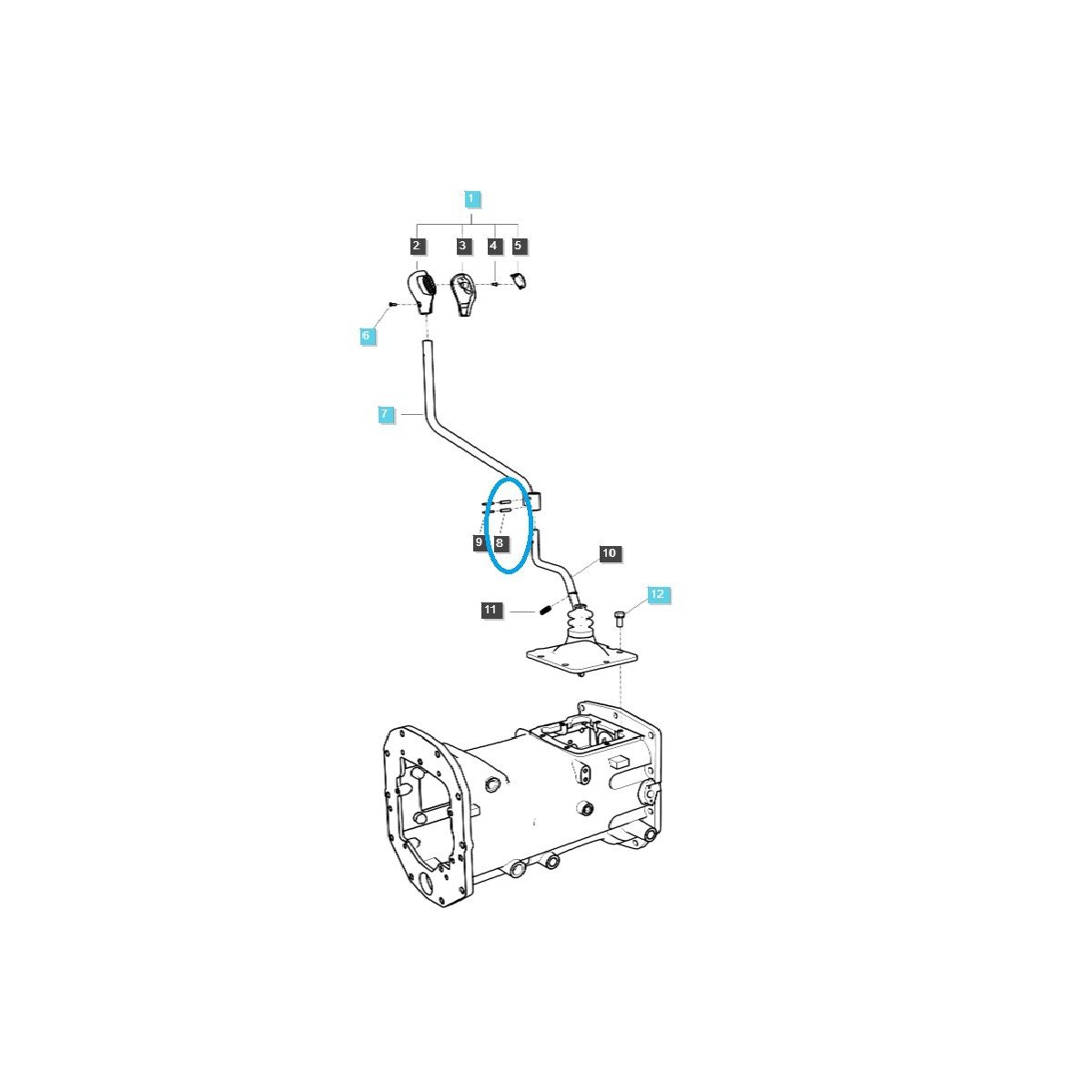 Gear shift lever locking spring pin S446062510 / LS Tractor / 40029167