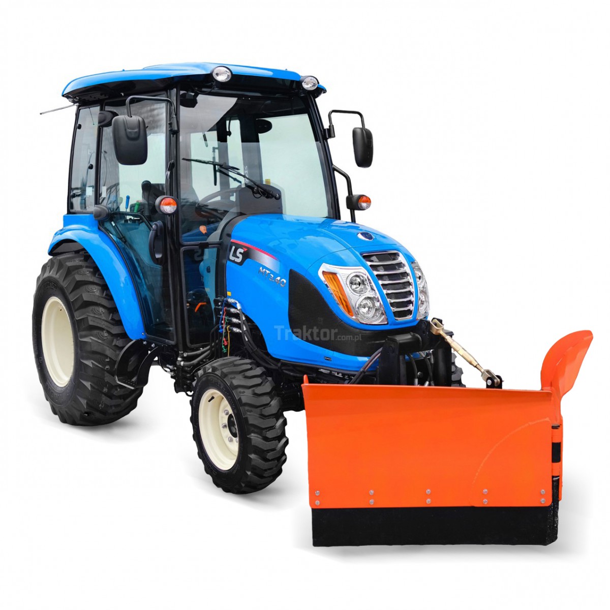 LS Tractor MT3.40 HST 4x4 - 40 HP / IND / CAB + arrow snow plow 200 cm, hydraulic 4FARMER