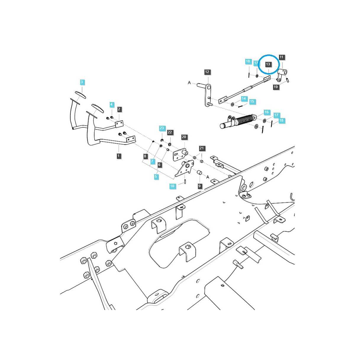 Kabel vorne/hinten TRG292 / LS Traktor / 40339446