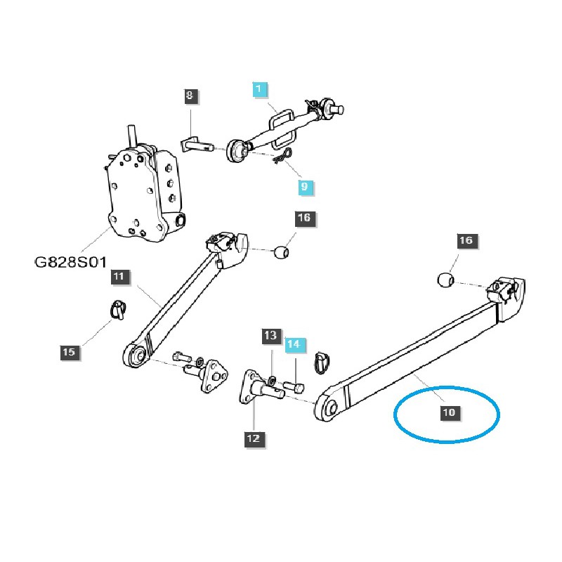 díly pro ls - Zvedací rameno - levé A1896541 / G896 / LS Traktor / 40008023