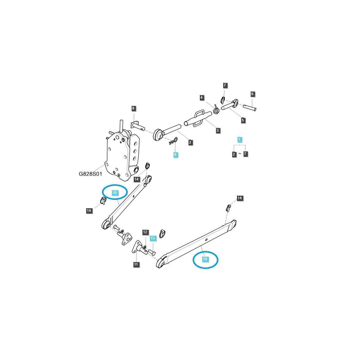 copy of Lift arm - left A1896541 / G896 / LS Tractor / 40008023