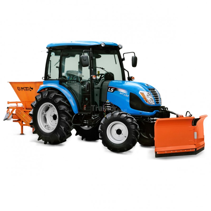 mt350 - Tractor LS MT3.50 MEC 4x4 - 47 CV / CABINA + Arado Vario 180 cm, hidráulico (enganche de 3 puntos) 4FARMER + esparcidor MOTYL