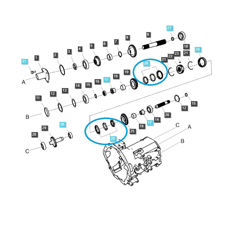 diely pre ls - Dvojitý kužeľový krúžok synchronizácie prevodov TRG281 / LS Tractor / 40296119