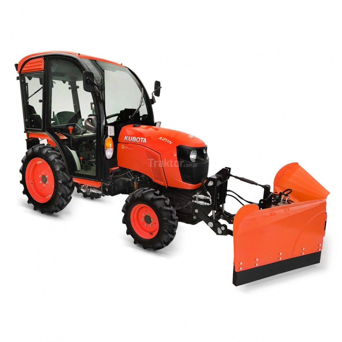 Kubota A211N 4x4 - 21KM / CAB + pług do śniegu strzałkowy 150 cm, hydrauliczny 4FARMER