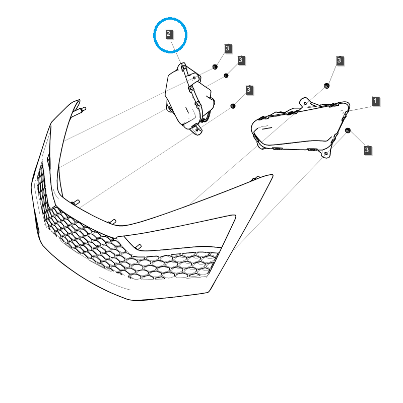 parts for ls - Headlight / right / TRG760 / LS MT2 / LS Tractor / no. 40460399