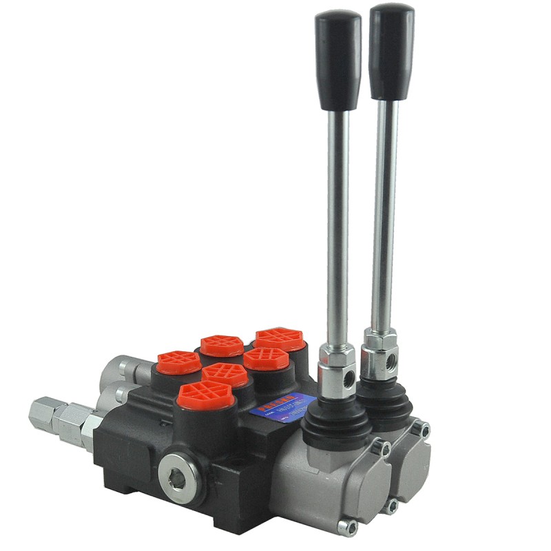 hydraulické rozvádzače - Hydraulický rozdeľovač 2 sekcie / 40 l/min / PRESKO / P40-2-OT-QW-C1