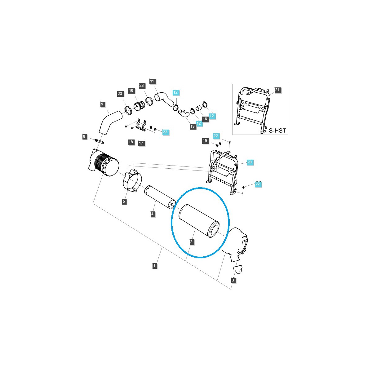 Vložka vzduchového filtra, hlavná vložka / TRG190 / LS Traktor 40541564