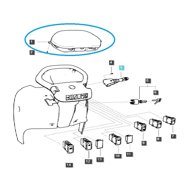 piezas para ls - Panel de instrumentos / salpicadero / TRG750 / LS Tractor / 40436368