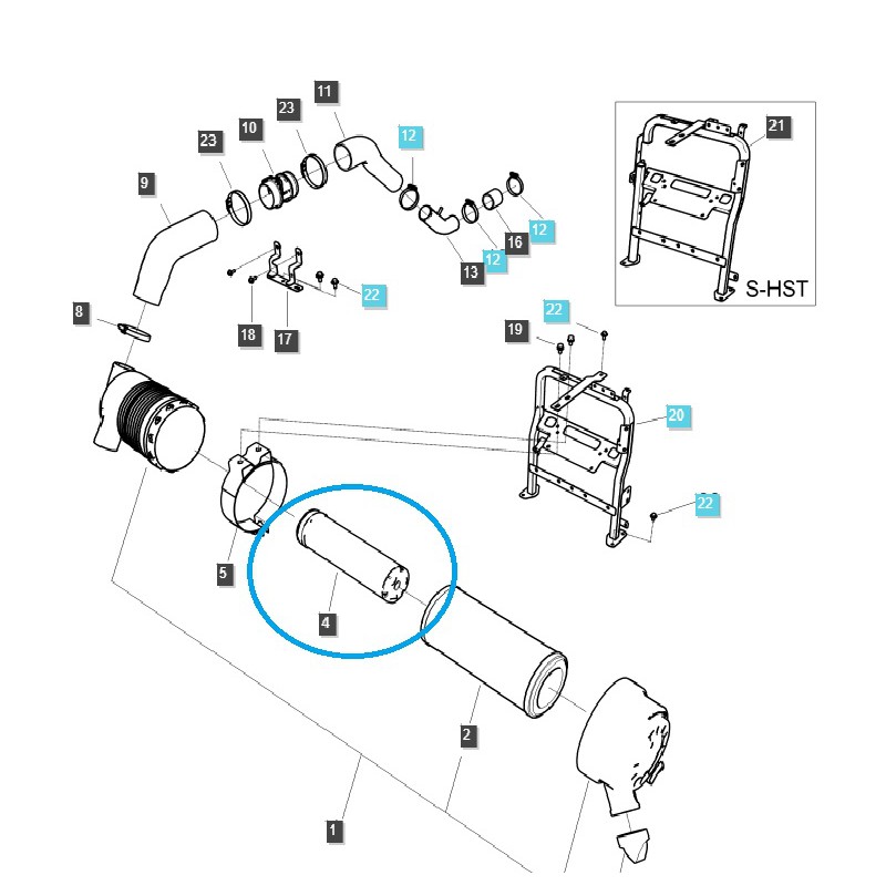 piezas para ls - Cartucho de filtro de aire TRG190 / Ls Tractor / 40541565